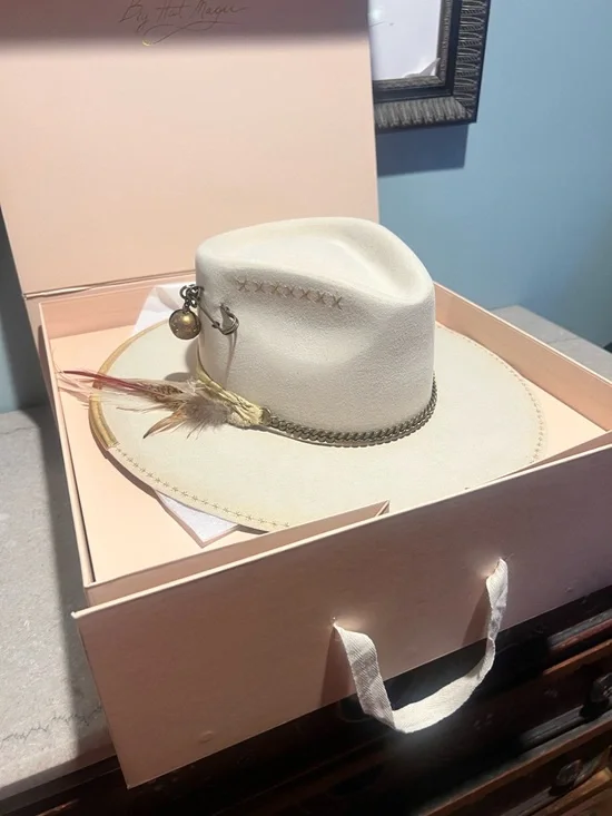 Teressa Foglia - Lace Hat - New in Box - Sz -7 3/8 - Picture 7 of 11